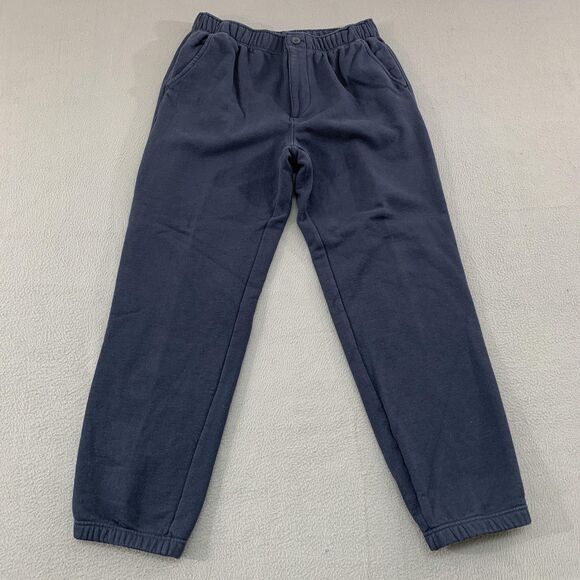 L.L.Bean Pants Mens Medium Navy Blue Elastic Waist Cuffed Sweatpants Jogger - Picture 1 of 13